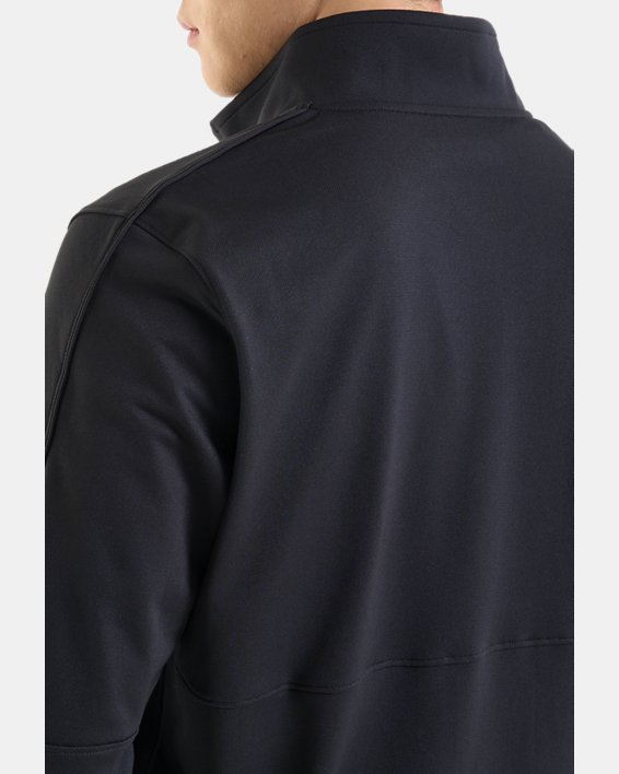 เสื้อแจ็คเก็ตวอร์ม UA Pique สำหรับผู้ชาย in Black image number 4